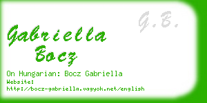 gabriella bocz business card